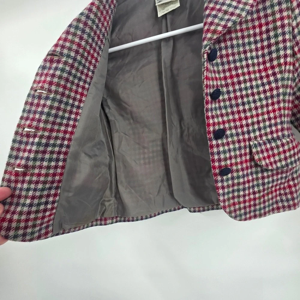 VINTAGE LAURA ASHLEY MOTHER & CHILD HOUNDSTOOTH WOOL BLAZER SIZE 4 YEARS RARE